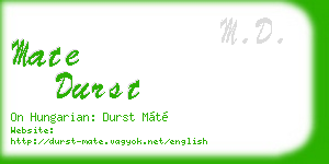 mate durst business card